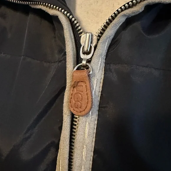 💵 UGG | Vintage Black Puffer Jacket with Faux Fur Collar - Picture 4 of 11